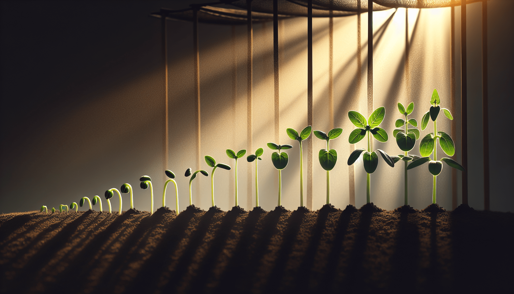 Gradually exposing seedlings to sunlight