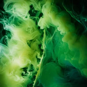 Ecological vapor artwork inspired by Super Skunk seeds cannabis genetics