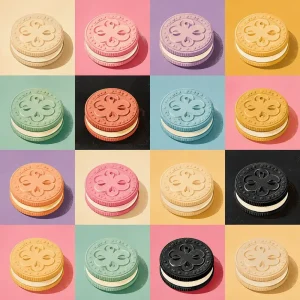 Graphic confection-pop artwork inspired by Auto Girl Scout Cookies cannabis genetics
