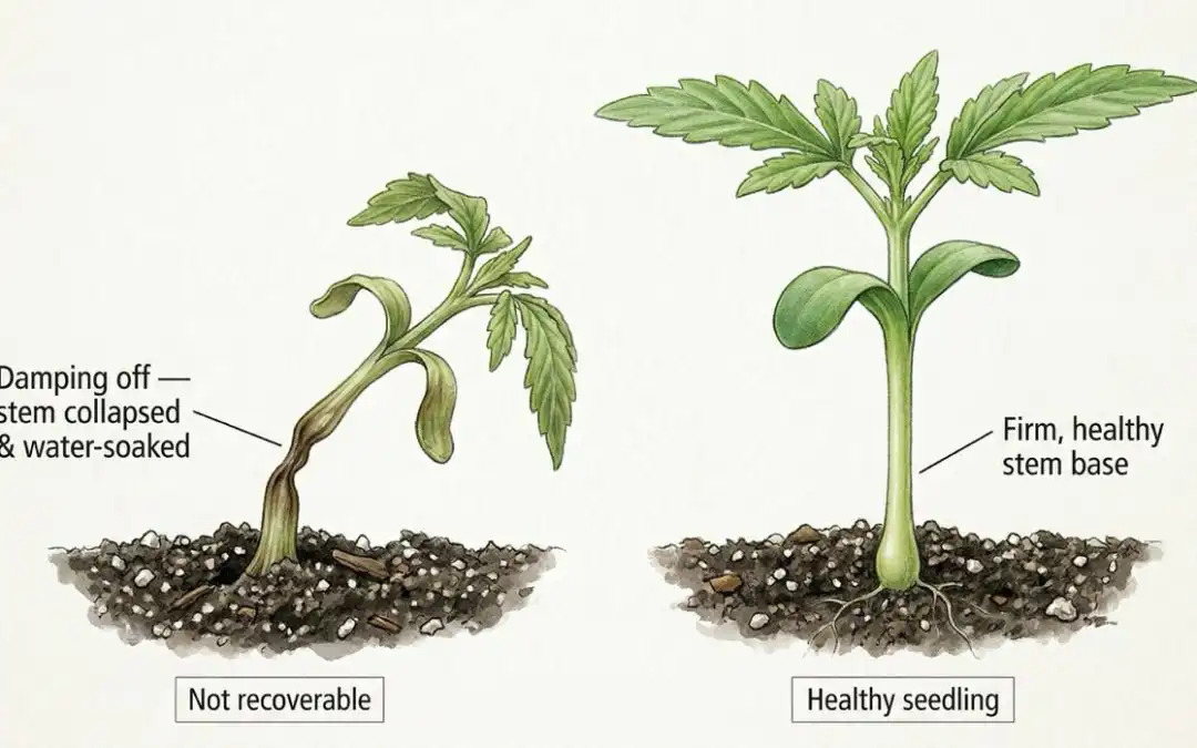 Cannabis Damping Off and Stem Rot — Why Seedlings Die and How to Stop It