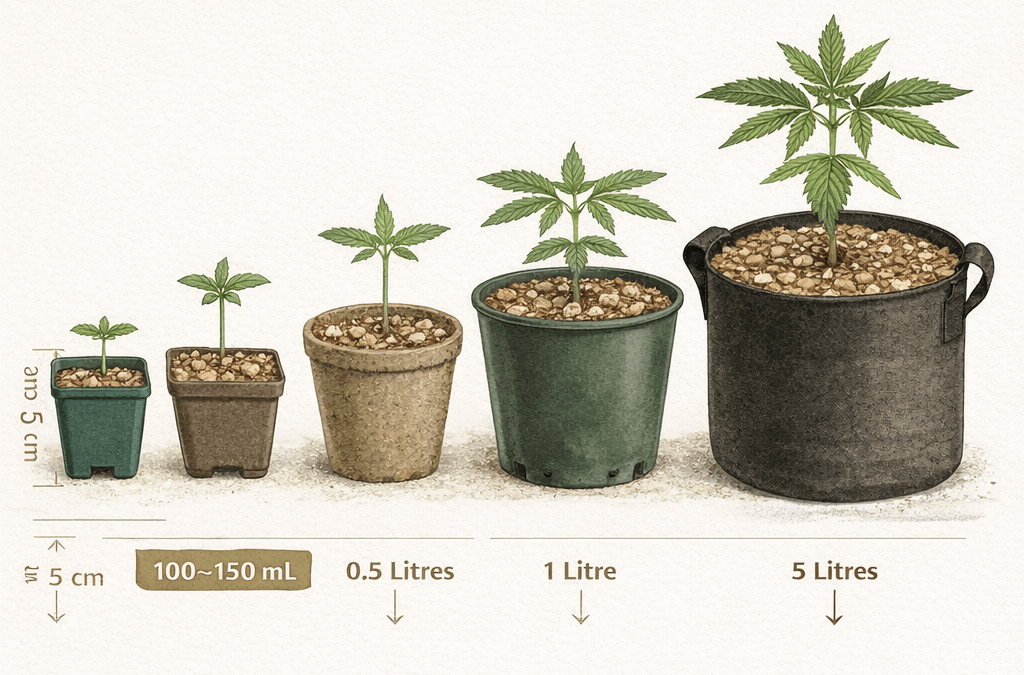 Container Sizing for Cannabis Seedlings — and When to Transplant