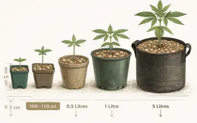 Container Sizing for Cannabis Seedlings — and When to Transplant